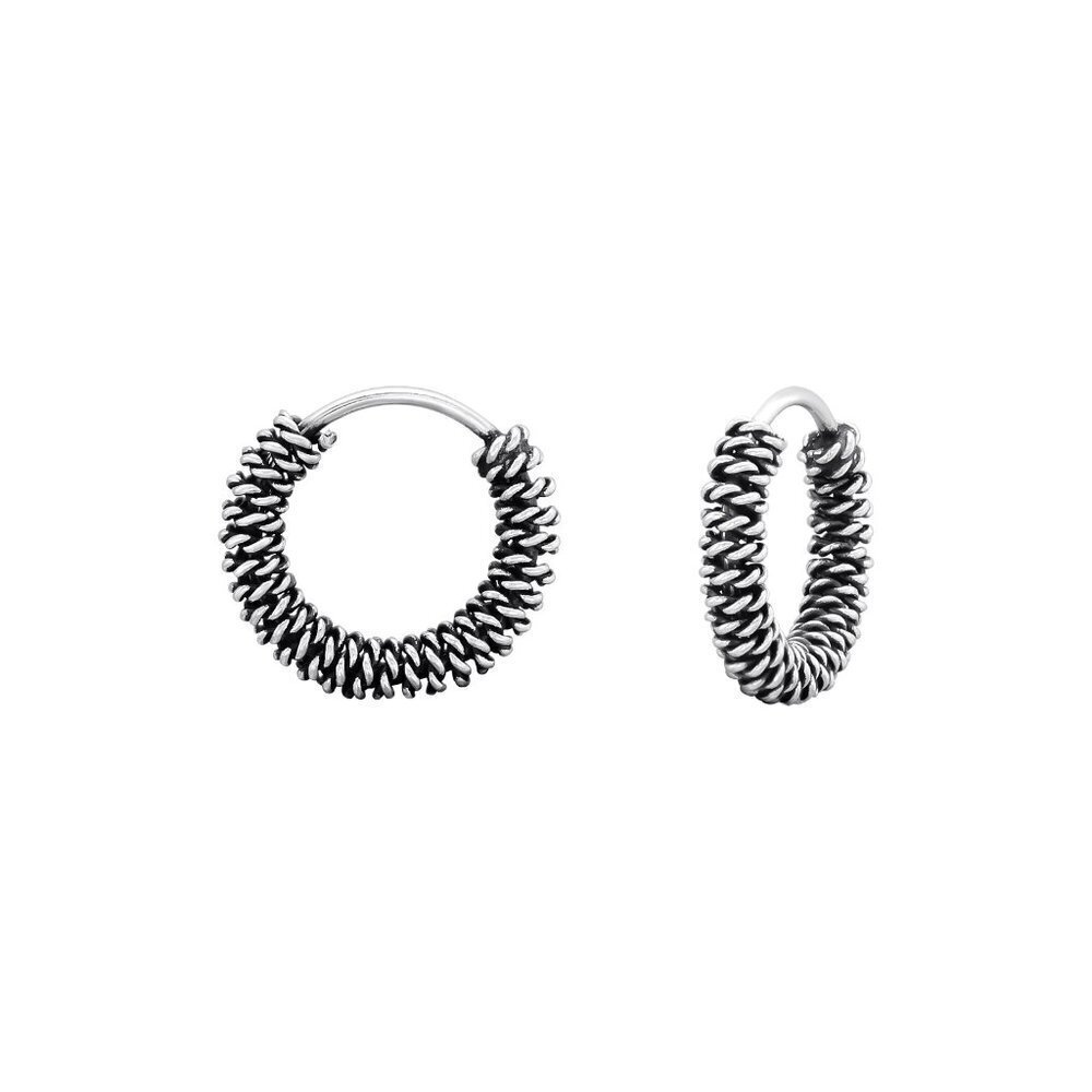 Sterling Silver Bali Hoop 10mm